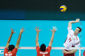 دیدار والیبال تیم‌های ملی ایران و لهستان